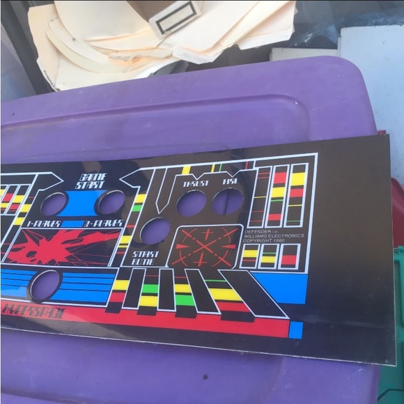 Original 1981 Plastic Williams Defender Arcade Video Game Control Panel - Picture 3 of 6